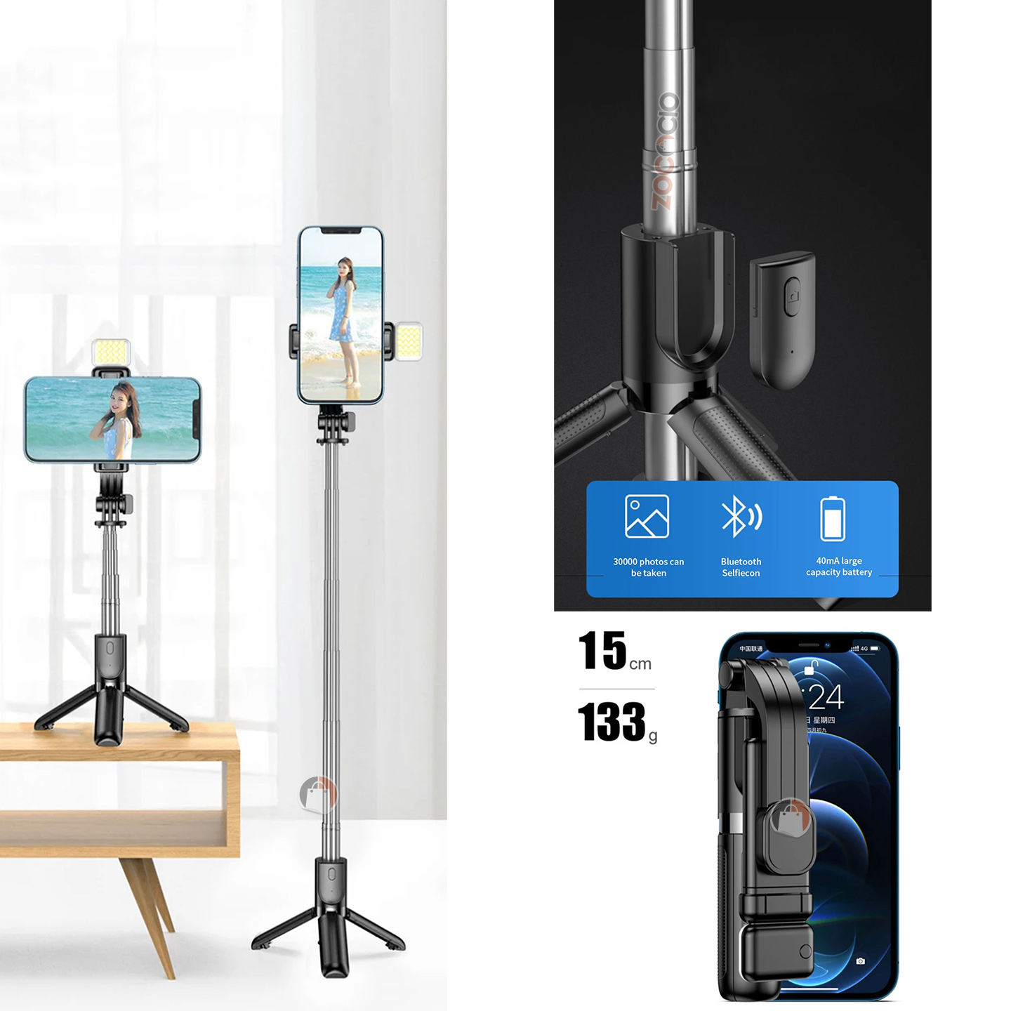 Miniatura 6 de Palo De Selfie Con Bluetooh Trípode